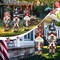 3 Pcs 4th of July Gnome Yard Signs Large Lighted Patriotic Outdoor Decoration Vintage LED Memorial Day Outside Decoration Independence Day Yard Sign with Stake for Lawn Garden Supplies